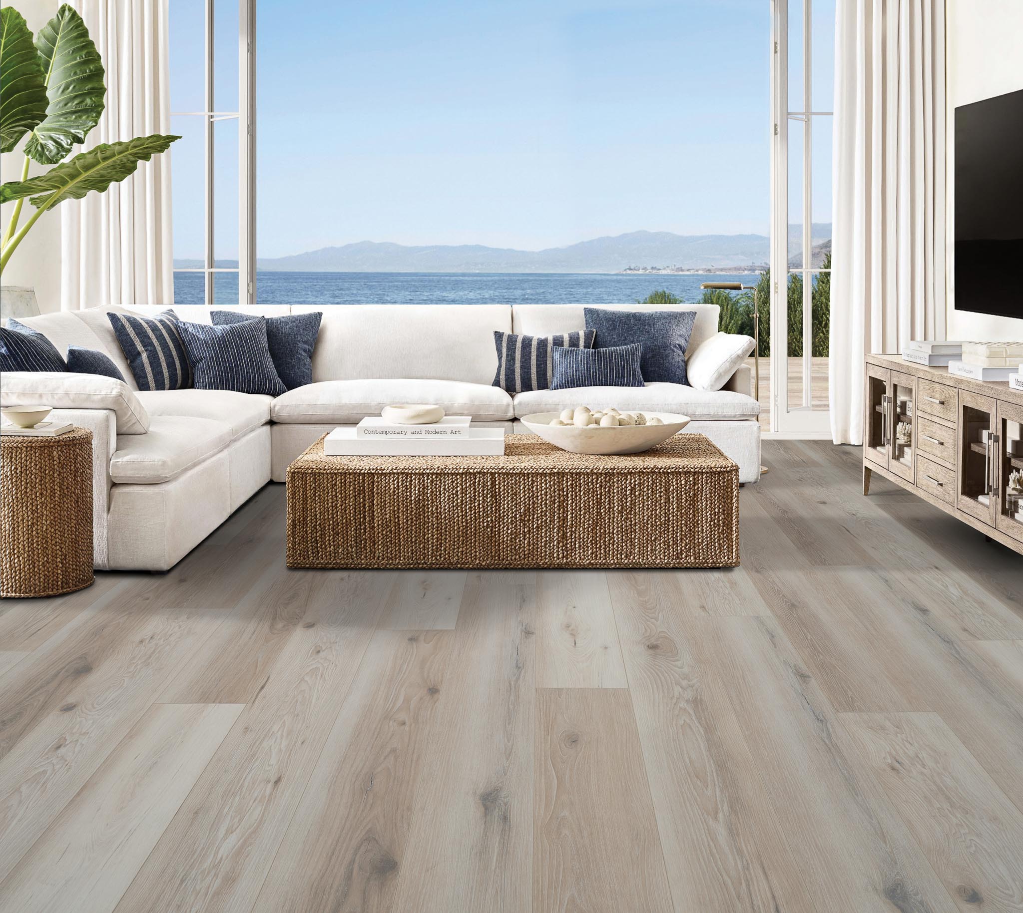 Casabella Laminate AquaProof: Prospect Point 8" x 60" Waterproof Laminate Plank with Attached Pad AP107PP Room Scene