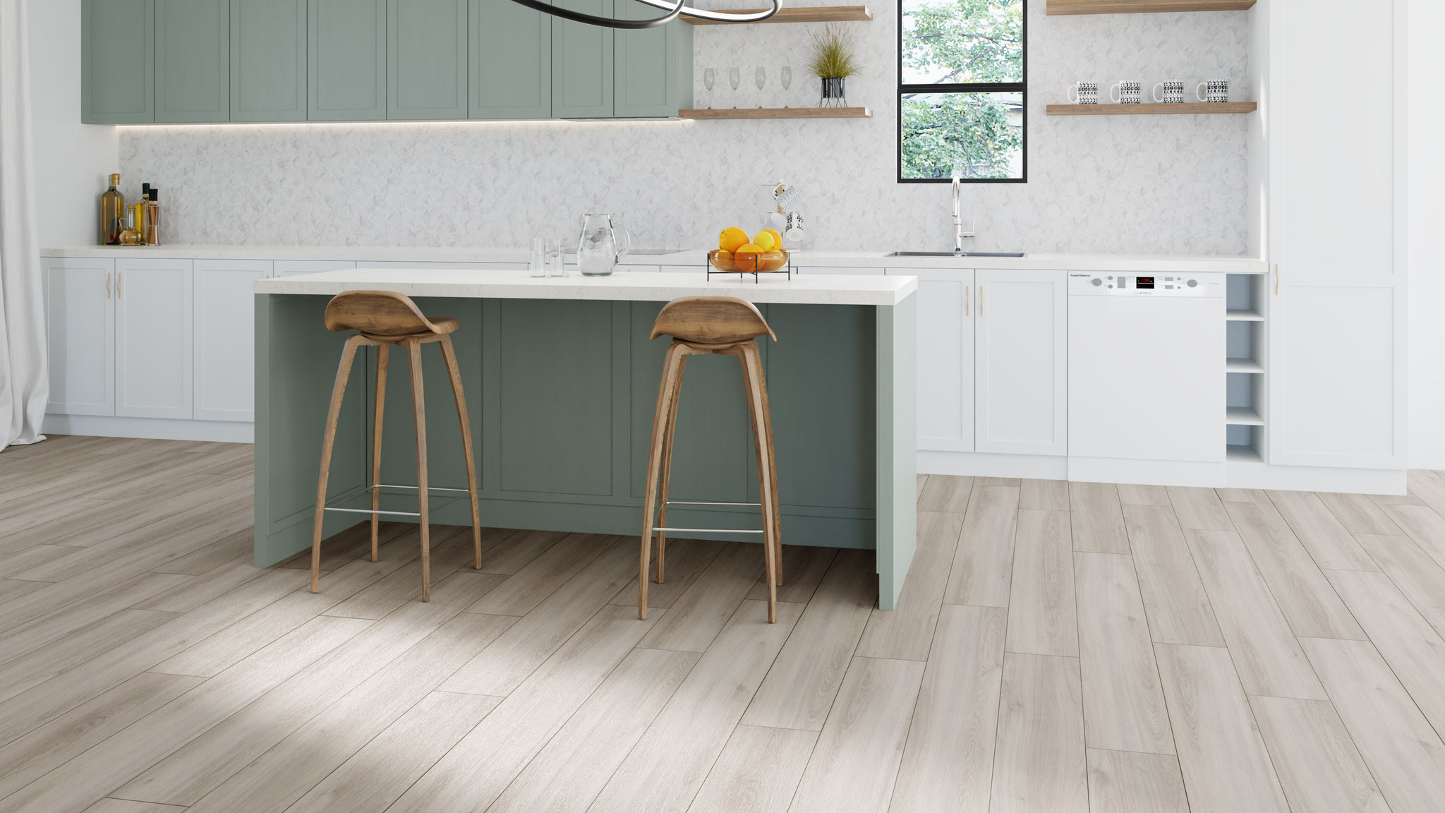 Paramount Flooring Timbrcore Riverton: Natural Linen 8mm Laminate TCUB0801 Room Scene