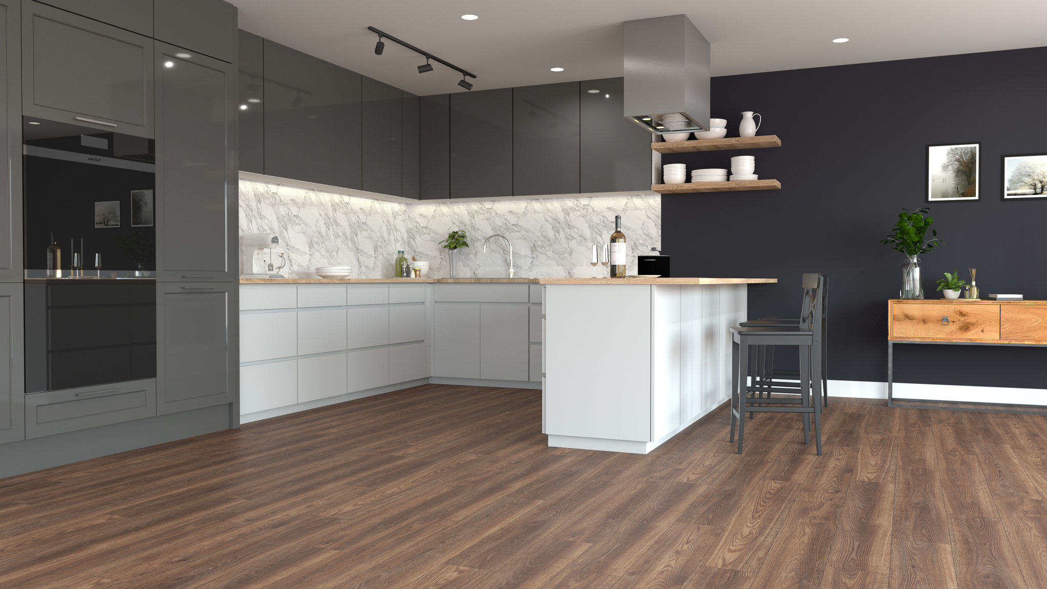 Paramount Flooring Timbrcore Riverton: Toasted Barrell 8mm Laminate TCUB0806 Room Scene