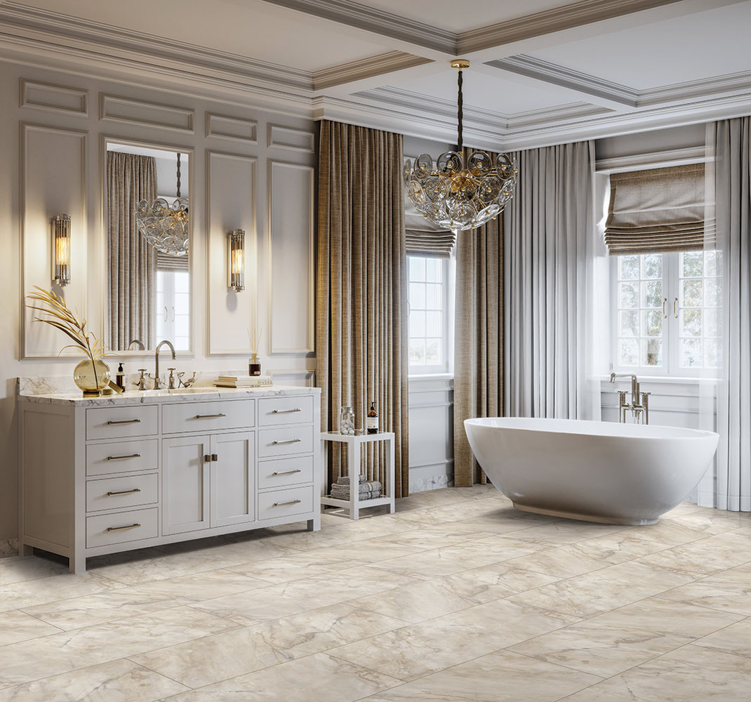 Paramount Bliss Dry Back: Baffin 12" x 24" Vinyl Tile DB505 Room Scene