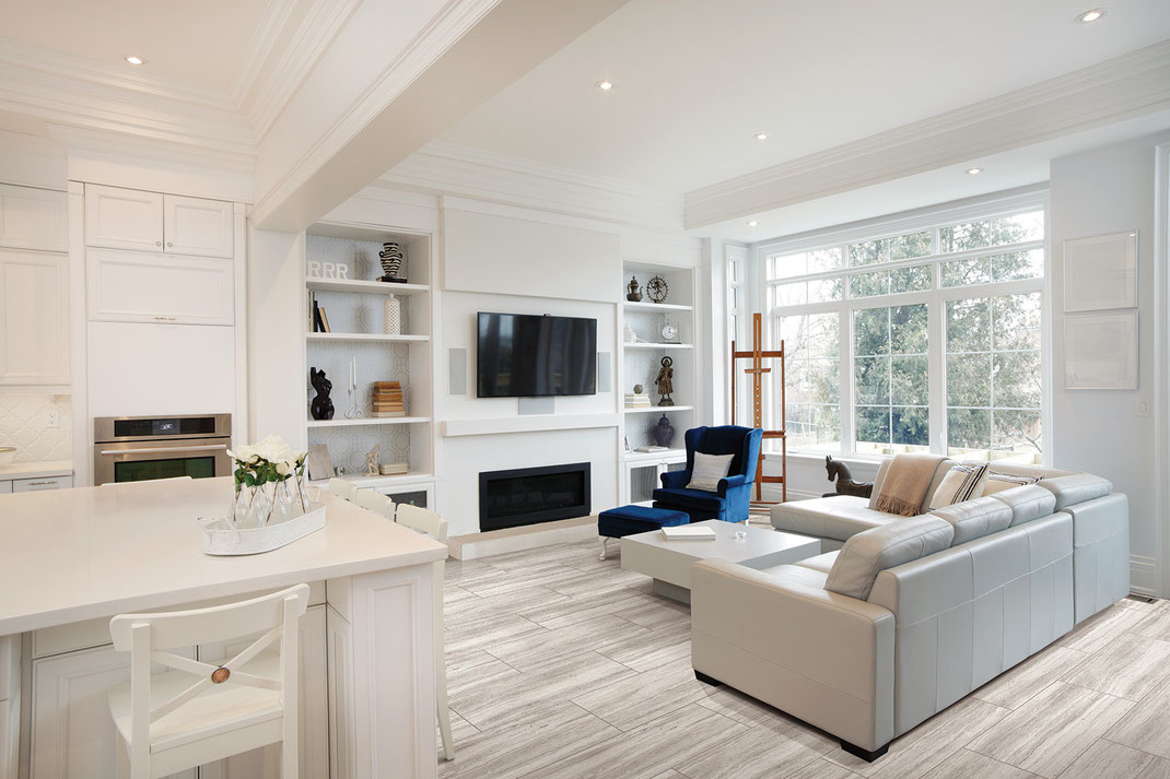 Paramount Bliss Dry Back: Chilean Pasarin 12" x 24" Vinyl Tile DB553 Room Scene