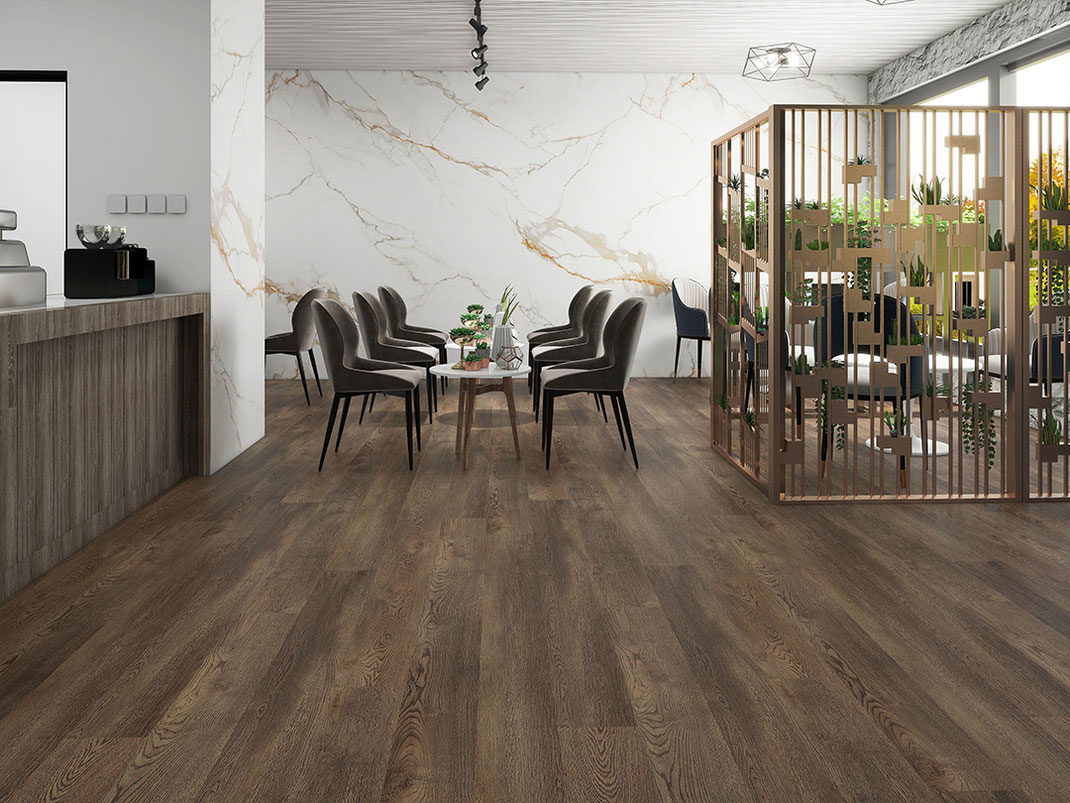 Paramount Bliss 5.0: Burntside 9" x 60" Waterproof Vinyl Plank PA5MM34 Room Scene