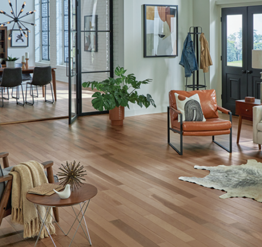 Somerset Character Collection: Hickory Shale Low Gloss 1/2" x 5" Engineered Hickory Hardwood EP512SHELG Room Scene