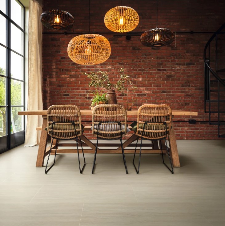 Karndean Art Select Glue Down: Champagne Travertino Luxury Vinyl Tile LM38 Room Scene