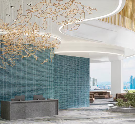 Marazzi Rice: Blu 2" x 6" Porcelain Tile RC24RCT26GL Room Scene