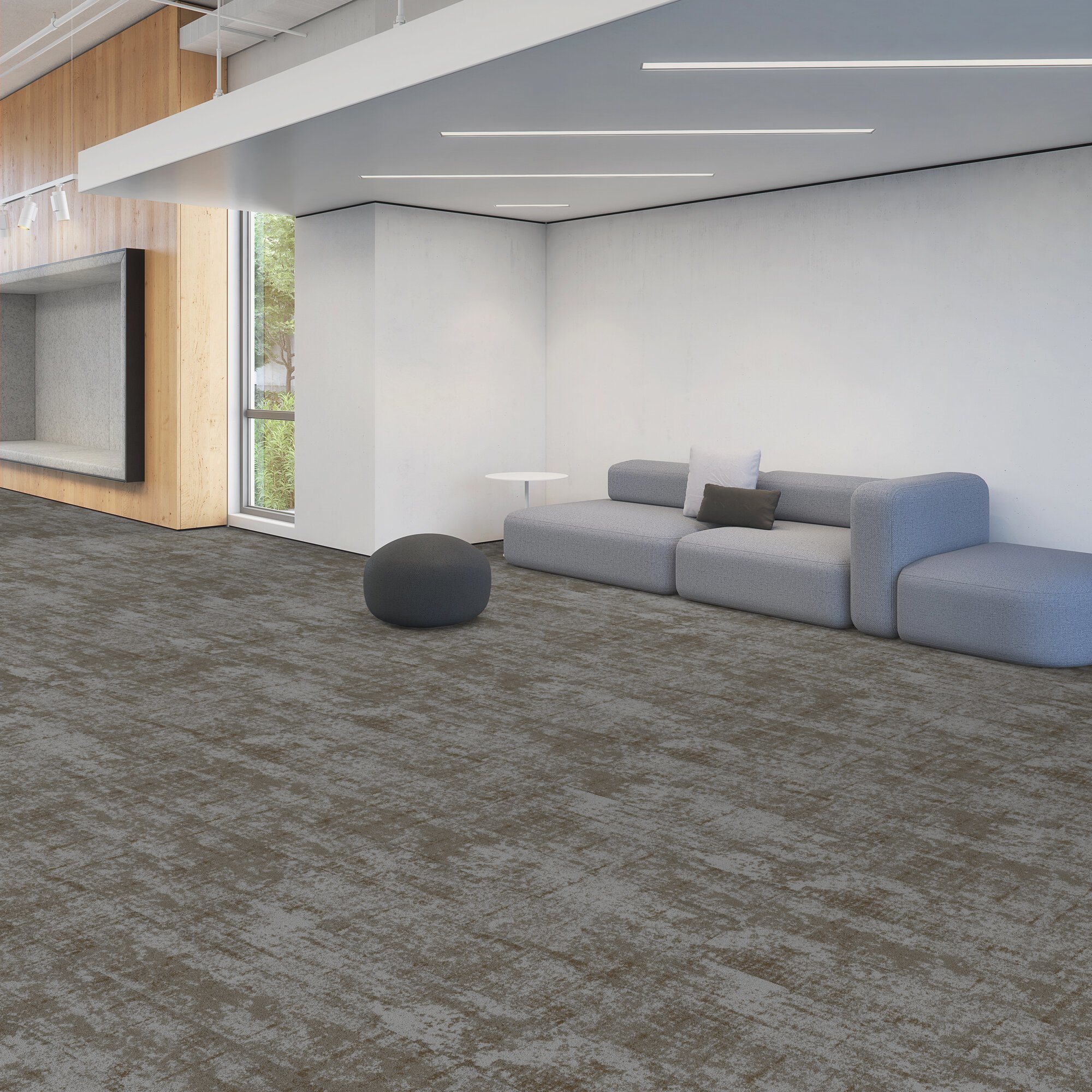 Patcraft Etched 12"x48" Carpet Tile: Earth Hue I0512-00175 Room Scene