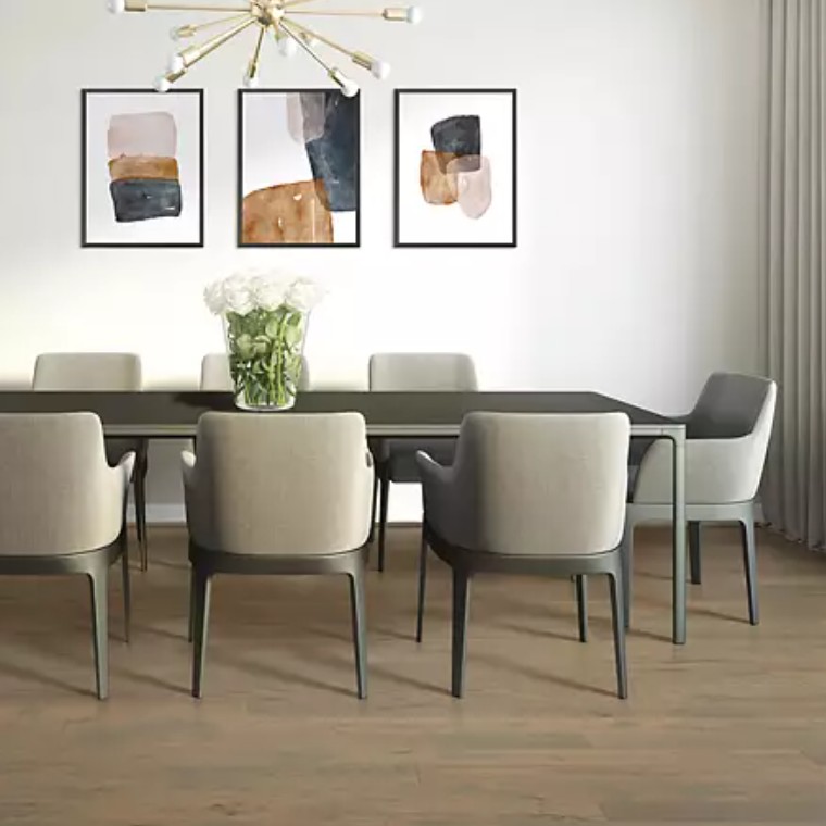 Mohawk Camden Isle: Gray Cashmere  1/2" x 5" Engineered Hardwood WEK52-02 Room Scene