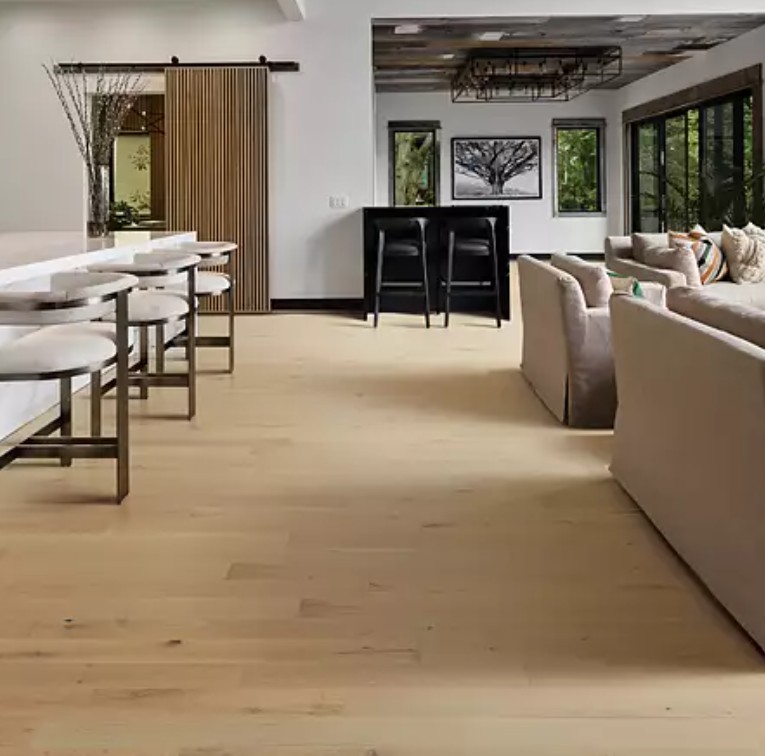 Mohawk Camden Isle: London Fog 1/2" x 5" Engineered Hardwood WEK52-07 Room Scene