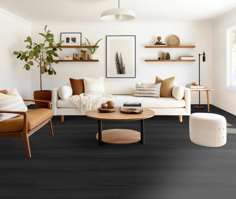 Stanton Nuvo Max 8: Studio Grove Ebony 12mm Laminate with Attached Pad 89401 Room Scene