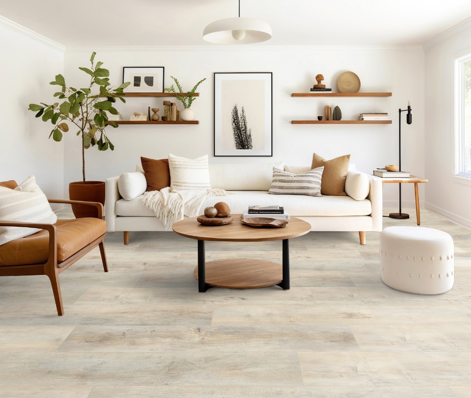 Stanton Nuvo Max 8: Provincial Celestial 12mm Laminate with Attached Pad 75301 Room Scene