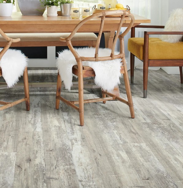 Shaw Endura Click Plus 12 Mil: Fresh Driftwood Luxury Enhanced Vinyl Plank 0736V-01160 Room Scene