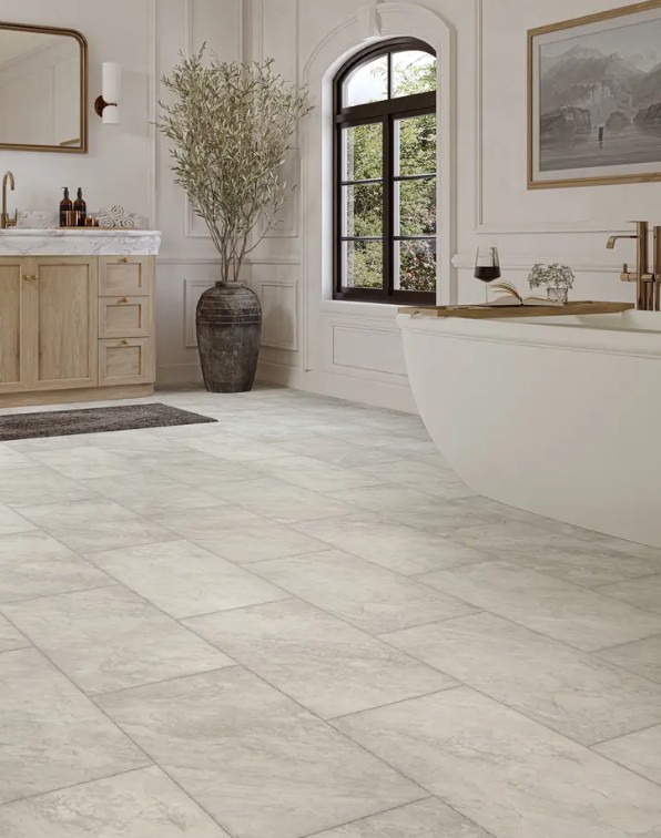 Mannington Adura Rigid Rectangles Luxury Vinyl Plank: Basilica Granite RTE500 Room Scene