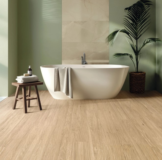 Karndean Korlok Select: River Hickory Luxury Vinyl Plank RKP8250 Room Scene