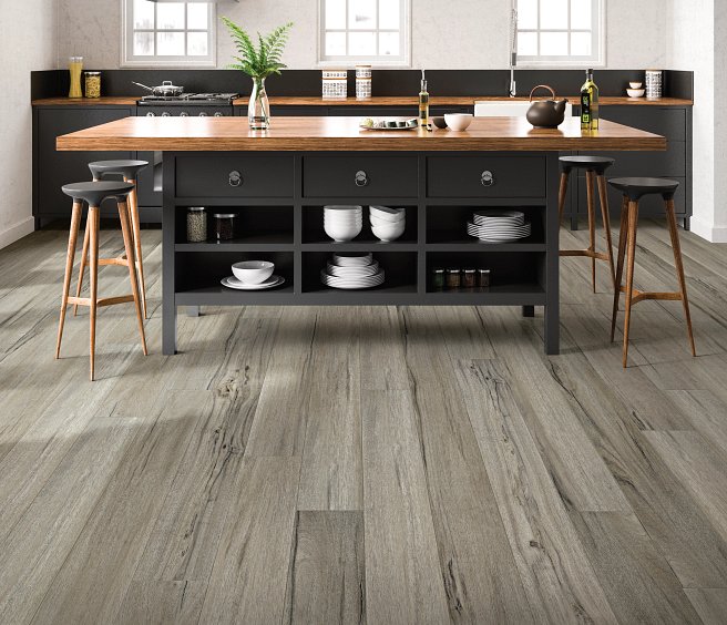 USFloors Coretec Plus: Ashton Woods Oak Engineered Luxury Vinyl Plank with Cork Comfort VV023-00570 Room Scene