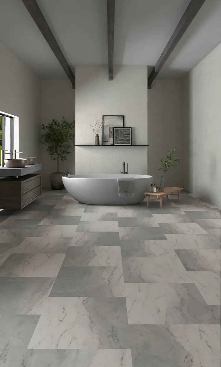 Mannington Adura Flex Luxury Vinyl Tile: Arctic Glacier FXT461 Room Scene