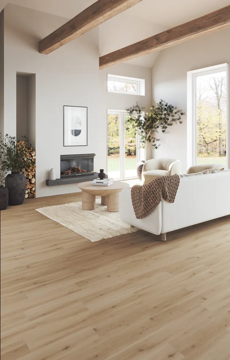 Mannington Adura Flex Luxury Vinyl Plank: Swiss Oak Truffle FXP742 Room Scene