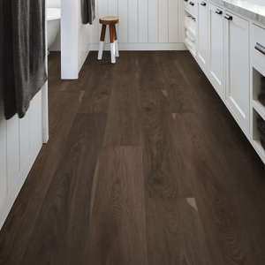 Shaw Pantheon HD+ Natural Bevel: Charred Earth Luxury Enhanced Vinyl Plank 1051V 7232 Room Scene