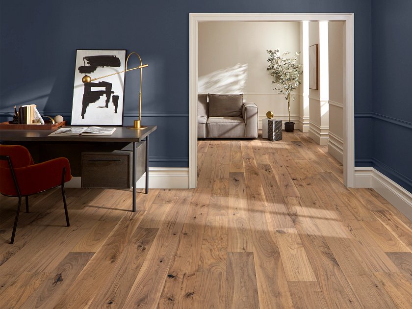 Anderson Tuftex Hardwood Revival Walnut: Sirocca 5/8" x 7.5" Engineered Hardwood AA832-17045 Room Scene