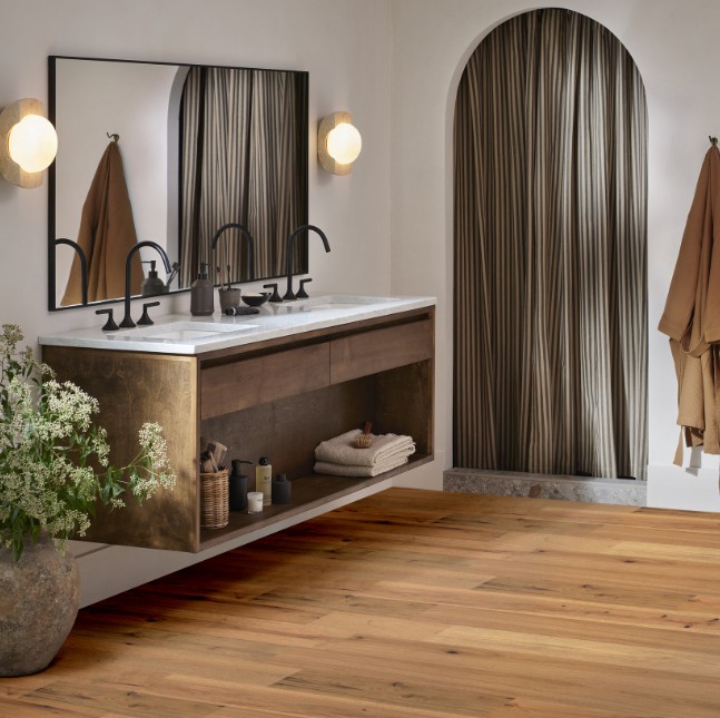 Anderson Tuftex Hardwood Imperial Pecan: Flaxen 1/2" x 7.5" Engineered Hardwood AA828-12014 Room Scene