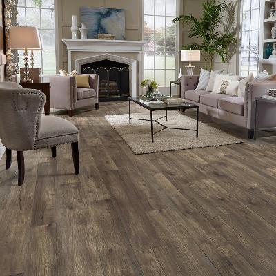 Mannington Restoration Collection: Hillside Hickory Stone 12mm Waterproof Laminate 28211 Room Scene