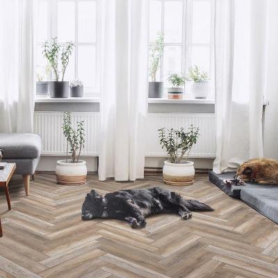 Paramount RigidCORE Herringbone: Dorset 6" x 29" Waterproof Rigid Luxury Vinyl Plank with attached pad PARC701-HBGRN5SUM Room Scene