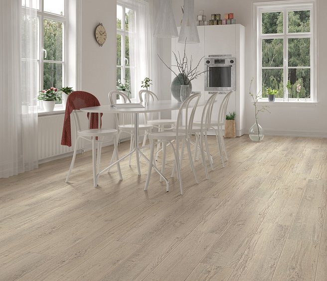 USFloors Coretec Plus XL Enhanced: Hayes Oak Engineered Luxury Vinyl Plank with Cork Comfort VV035-00912 Room Scene