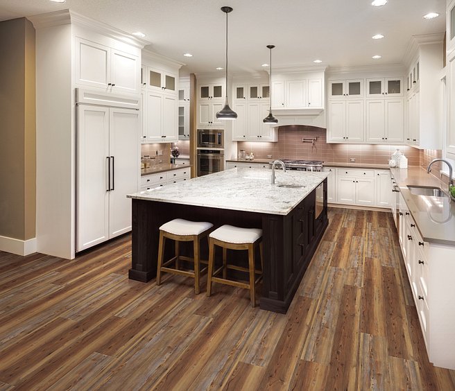 USFloors Coretec Plus XL Enhanced: Appalachian Pine Engineered Luxury Vinyl Plank with Cork Comfort VV035-00913 Room Scene