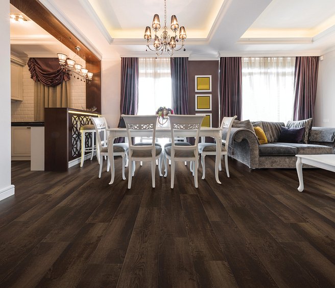 USFloors Coretec Plus XL Enhanced: Williamson Oak Engineered Luxury Vinyl Plank with Cork Comfort VV035-00914 Room Scene