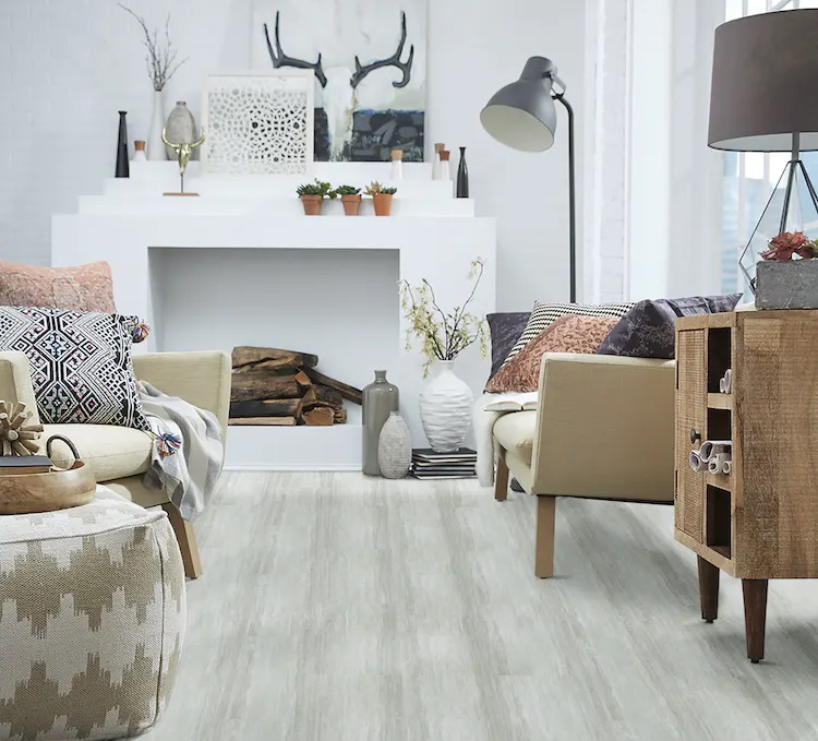 Mannington Adura Max Collection Water Proof Luxury Vinyl Plank: Cascade Sea Mist MAR111V Room Scene