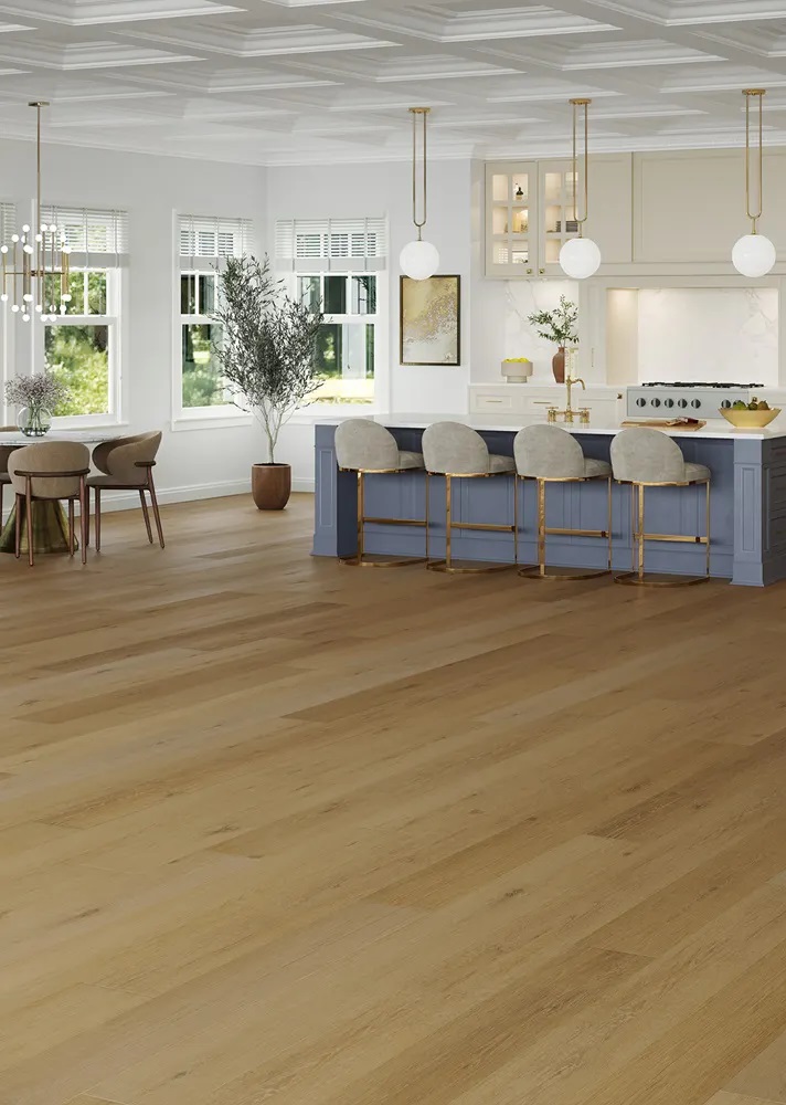 Mannington Adura Rigid Luxury Vinyl Plank with Painted Bevel: Regency Oak Gilded Gold RPB751V Room Scene