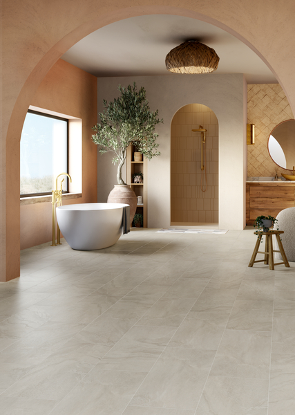 Mannington Adura Max Rectangles Collection Water Proof Luxury Vinyl Plank with Painted Bevel: Dune Desert MRP481V Room Scene