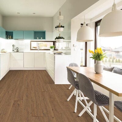 Quick-Step NatureTek Vestia Collection: Russet Oak 12mm Laminate with attached pad UP5423 Room Scene