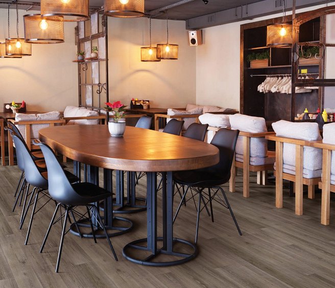 USFloors Coretec Plus Pro: Laguna Oak Engineered Luxury Vinyl Plank with Cork Comfort VV017-01016 Room Scene