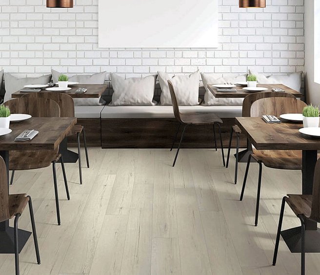 USFloors Coretec Plus Pro: Quincy Oak Engineered Luxury Vinyl Plank with Cork Comfort VV017-01018 Room Scene