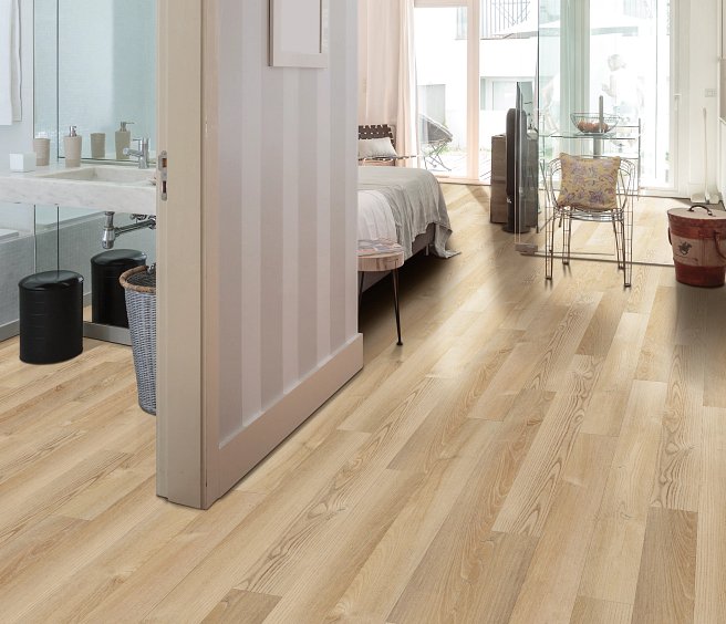 USFloors Coretec Plus: Wheldon Oak Engineered Luxury Vinyl Plank with Cork Comfort VV023-00509 Room Scene