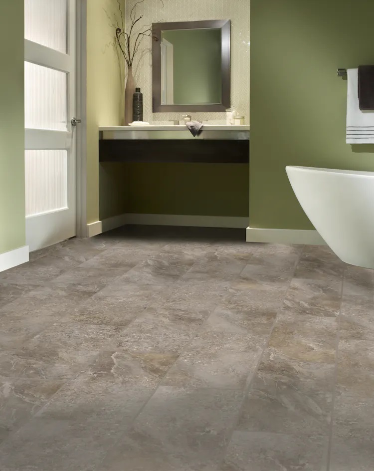Mannington Adura Rigid Rectangles Luxury Vinyl Tile: Athena Corinthian Coast RGR240V Room Scene