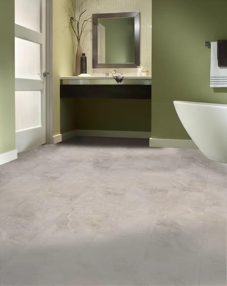 Mannington Adura Rigid Rectangles Luxury Vinyl Tile: Athena Maiden's Veil RGR243V Room Scene