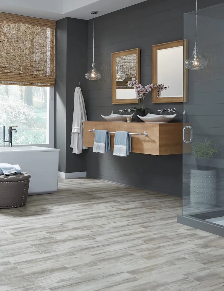 Mannington Adura Rigid Rectangles Luxury Vinyl Tile: Cape May Shell RGR681V Room Scene