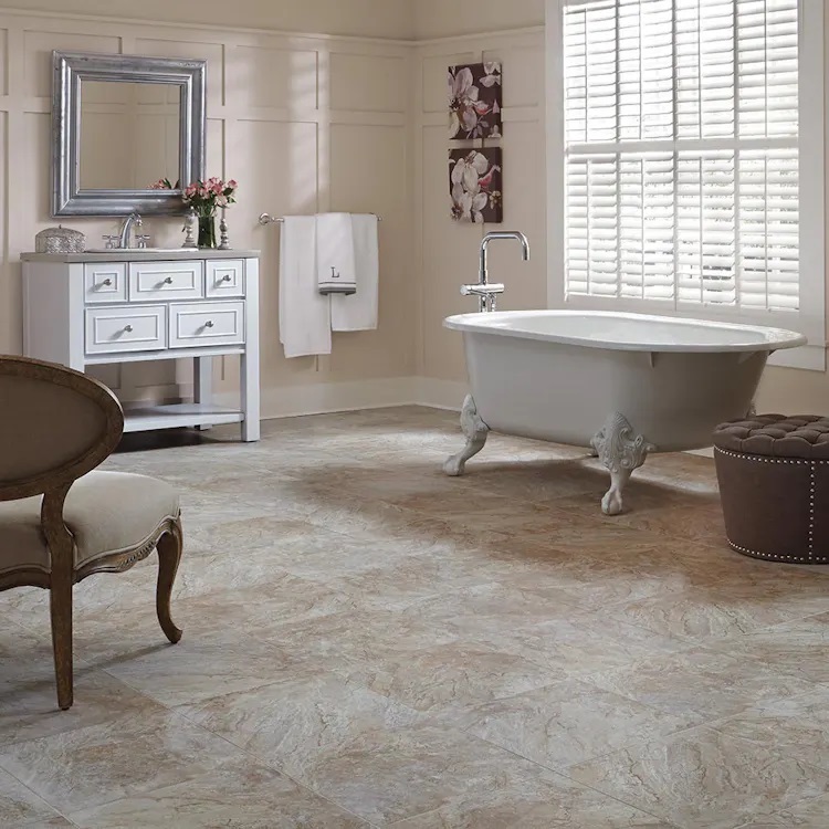 Mannington Adura Flex Luxury Vinyl Tile: Century Pebble FXT382 Room Scene