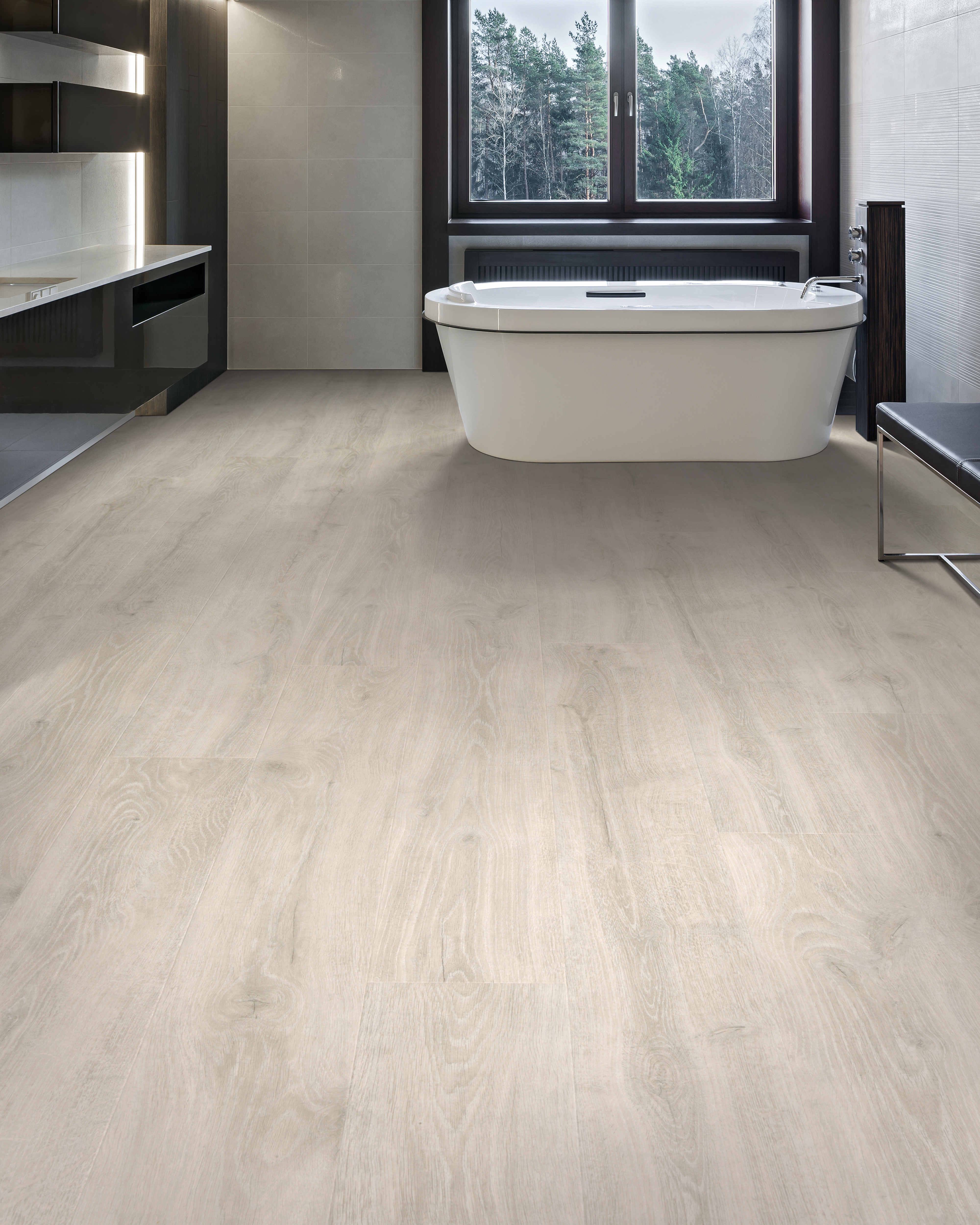 Mohawk Revwood Plus: Antique Craft Cotton Knit Oak 10mm Waterproof Laminate CDL78-04 Room Scene