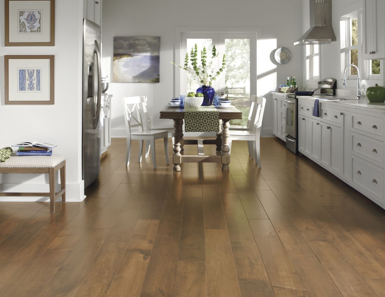 Mannington Maison Collection: Versailles Veranda 9/16" x 7" Engineered Maple Hardwood MSV07VR1 Room Scene