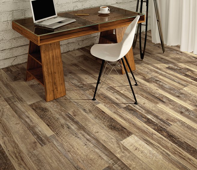 USFloors Coretec Plus Enhanced: Marianas Oak Engineered Luxury Vinyl Plank with Cork Comfort VV012-00757 Room Scene