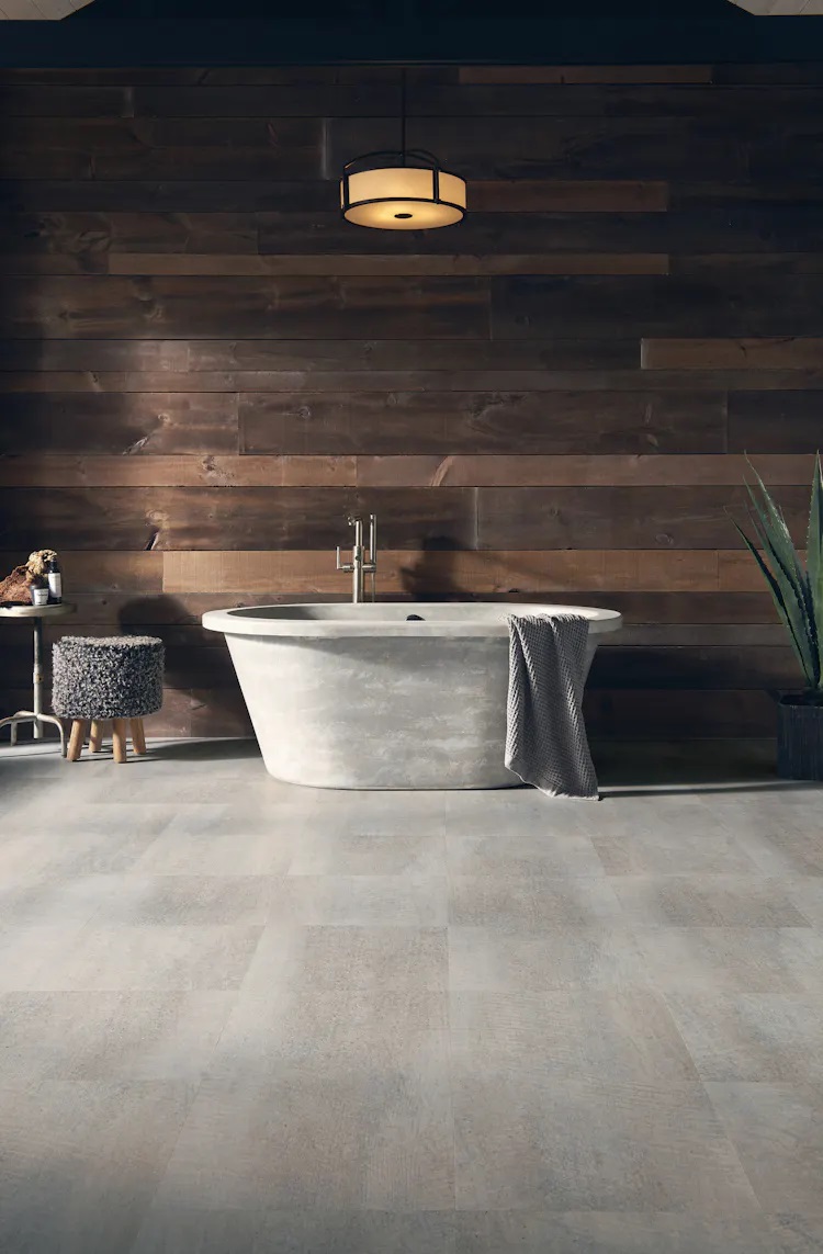 Mannington Adura Flex Luxury Vinyl Tile: Pasadena Sediment FXT441 Room Scene