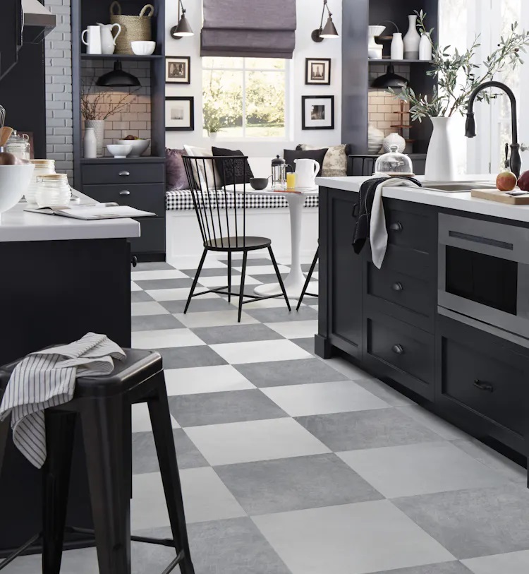 Mannington Adura Flex Luxury Vinyl Tile: Villa Sandstone FXT420 Room Scene