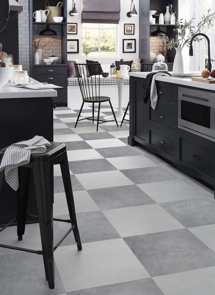 Mannington Adura Flex Luxury Vinyl Tile: Villa Cement FXT421 Room Scene