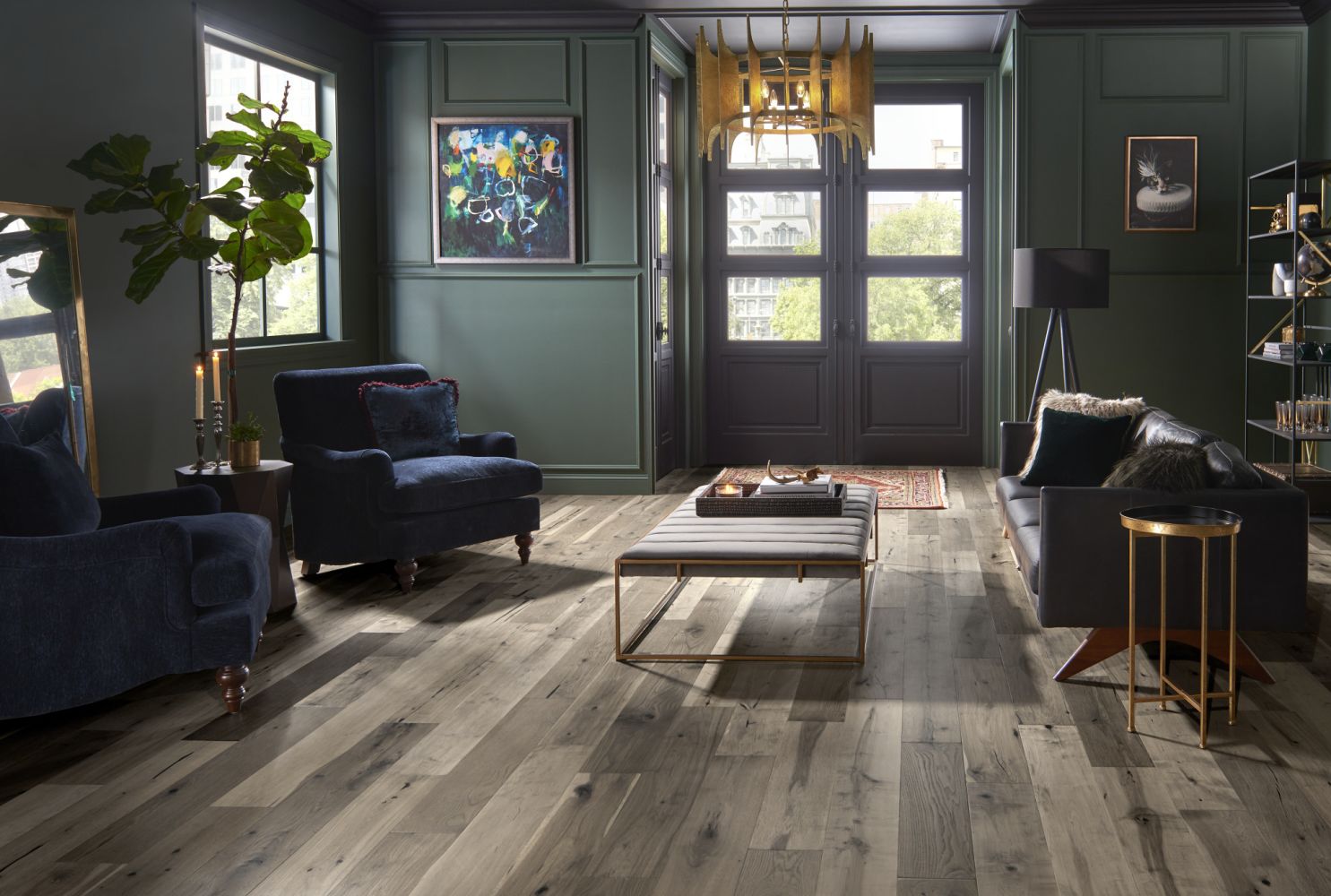 Mannington Maison Triumph Collection: Silver 9/16" x 7" Engineered Hardwood TRP07SLV1 Room Scene