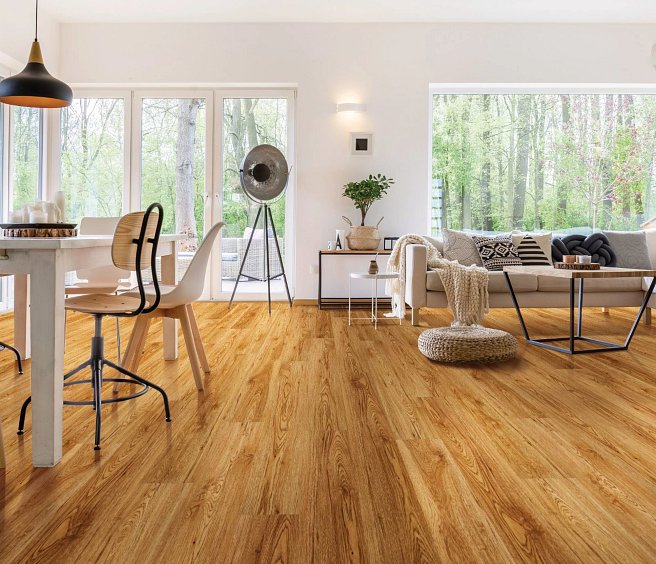 USFloors Coretec Plus: Marsh Oak Engineered Luxury Vinyl Plank with Cork Comfort VV024-00714 Room Scene