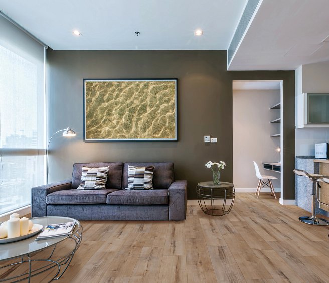 USFloors Coretec Pro Plus Enhanced: Portchester Oak Engineered Luxury Vinyl Plank with Cork Comfort VV492-02003 Room Scene