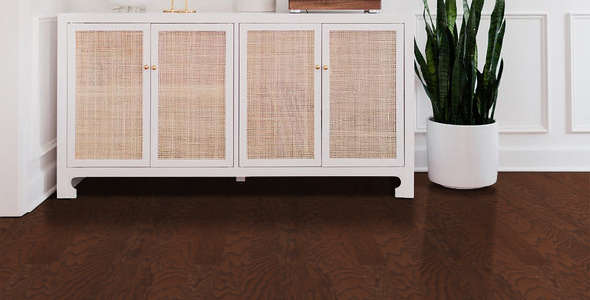 Shaw Epic Plus Albright Oak: Hazelnut 3/8" x 3 1/4" Engineered Hardwood SW581 874 Room Scene