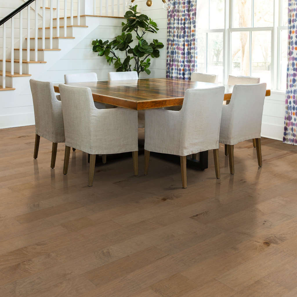 Shaw Epic Plus Yukon Maple: Gold Dust 3/8" x 6 3/8" Engineered Hardwood SW548 1001 Room Scene